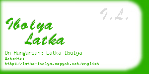 ibolya latka business card